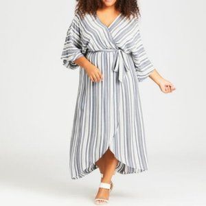 Faux Wrap Maxi Dress